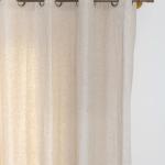 Katı Keten Pamuk Karışımı dokulu perde