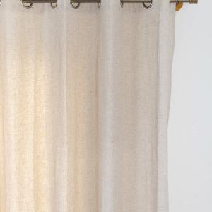 Katı Keten Pamuk Karışımı dokulu perde