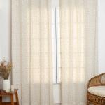 Roman Çizgili %100 Pamuk Geometrik Perde