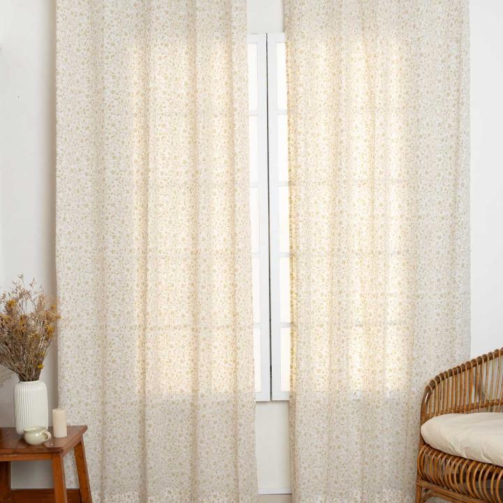 Roman Çizgili %100 Pamuk Geometrik Perde