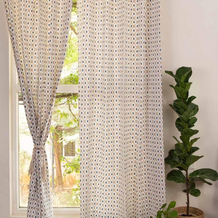 Diamond Yard %100 Pamuk Geometrik Perde