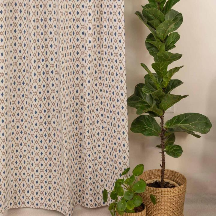 Diamond Yard %100 Pamuk Geometrik Perde